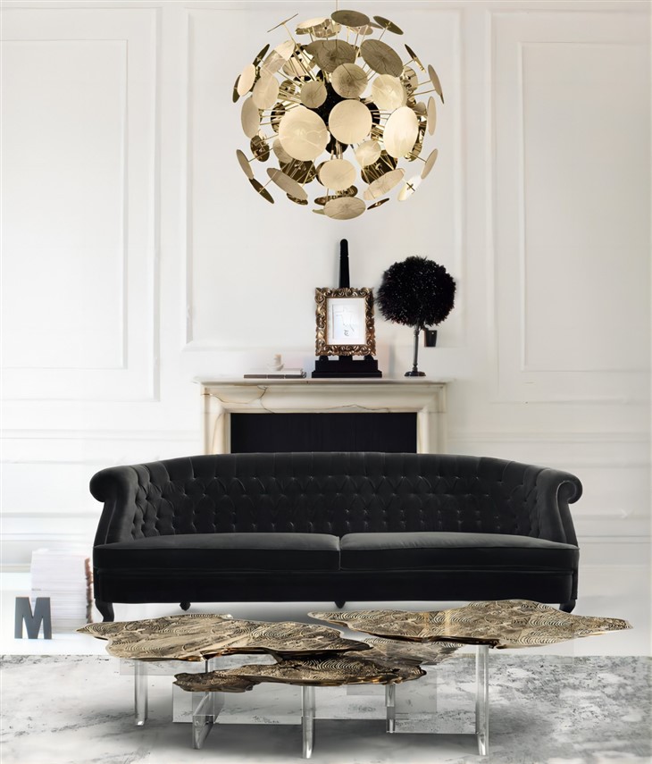 Designer Gold Coffee Table